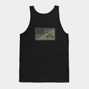 K9 US Flag Subdued Patch Tank Top